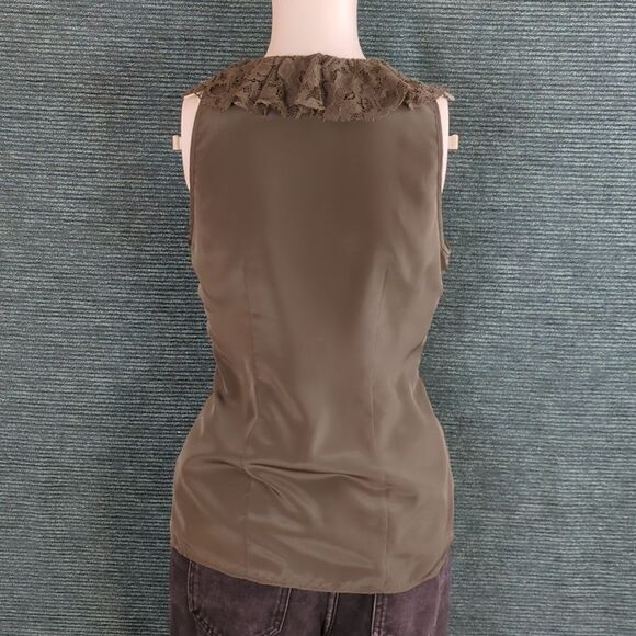 Banana Republic Lace Vest-Top Olive Green - Picture 5 of 11